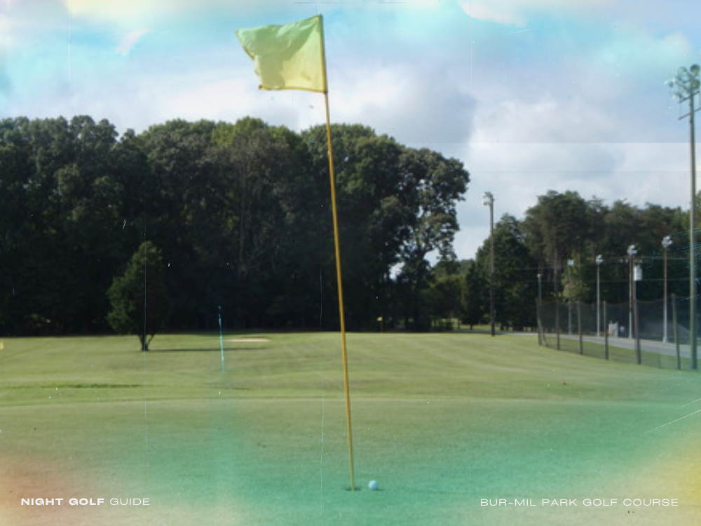 As the sun sets over Bur Mil Park, the course transforms into a vibrant yet relaxed hub for evening golf under the lights.